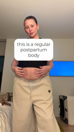 Lo Bosworth Instagram - this is a regular postpartum body. Do I love it? No. Is that okay? I think so. I’m working through it. 

The premiere episode of Tell Me I’m a Good Mom is live 🫶🏼 comment BIRTH and I’ll send you a link 🫶🏼