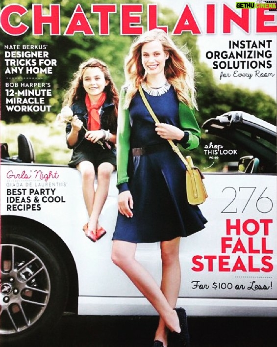 Lola Flanery - 2.6K Likes - Cover Girl ✨😍✨ #fbf to when I sat on a car with a blonde mom😜#chatelaine #magazine #modellife #convertibles