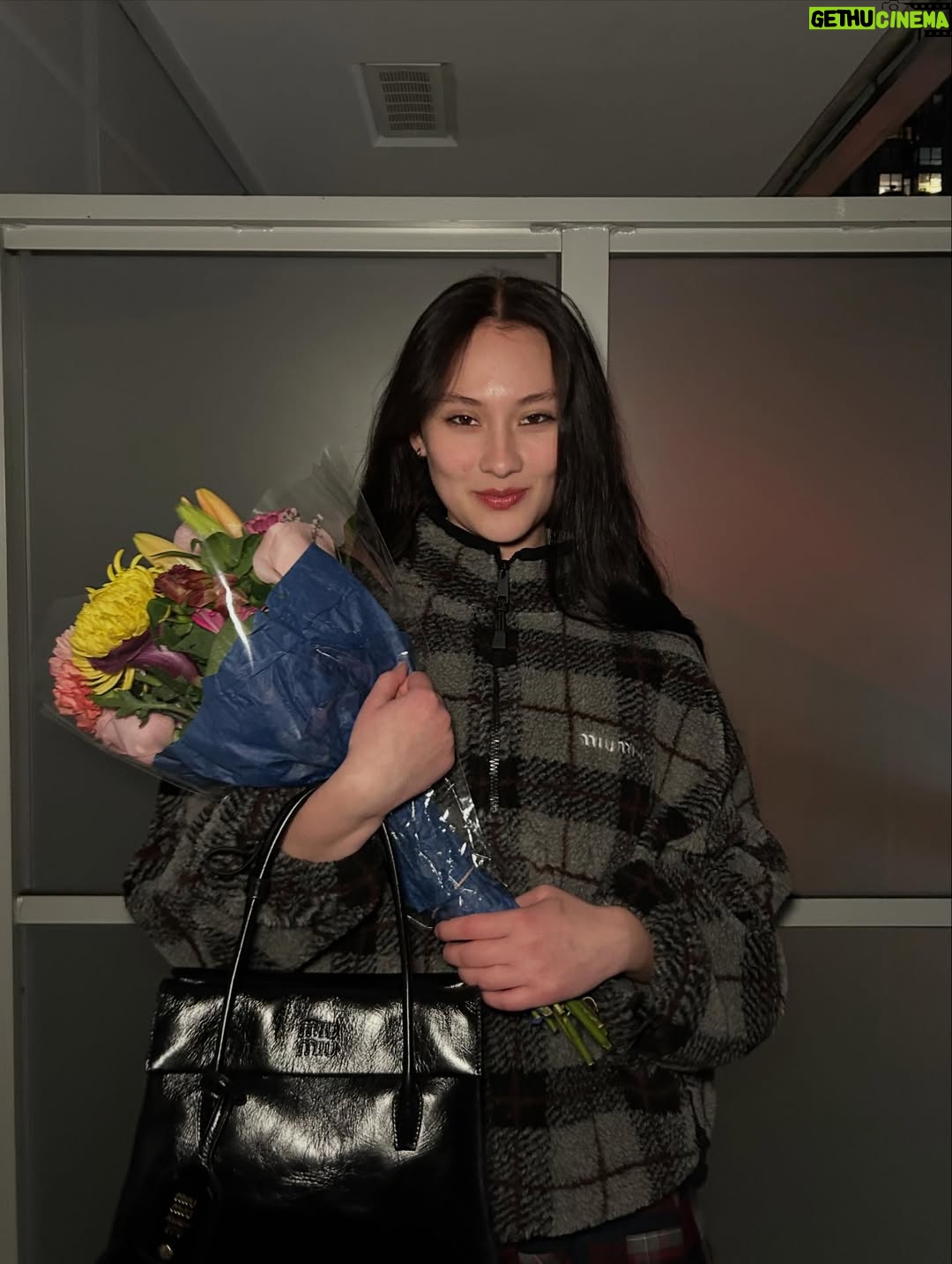 Lola Tung - 1.8 Million Likes - day & night with @miumiu #ad #MiuMiu #MiuMiuHoliday 💐🎀