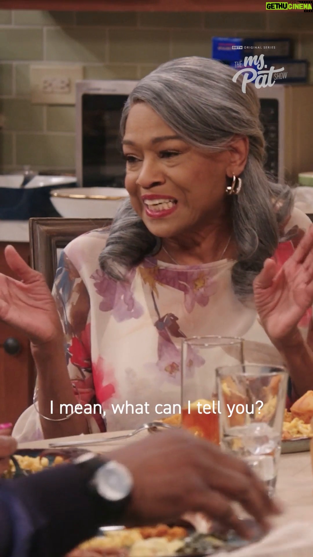 Loretta Devine - 42.8K Likes - You’ve gotta love our elders. They’ll throw down in the kitchen, speak their minds, and pivot away from a question like it never existed. 😂

Stream the season finale of #TheMsPatShow now on BET .