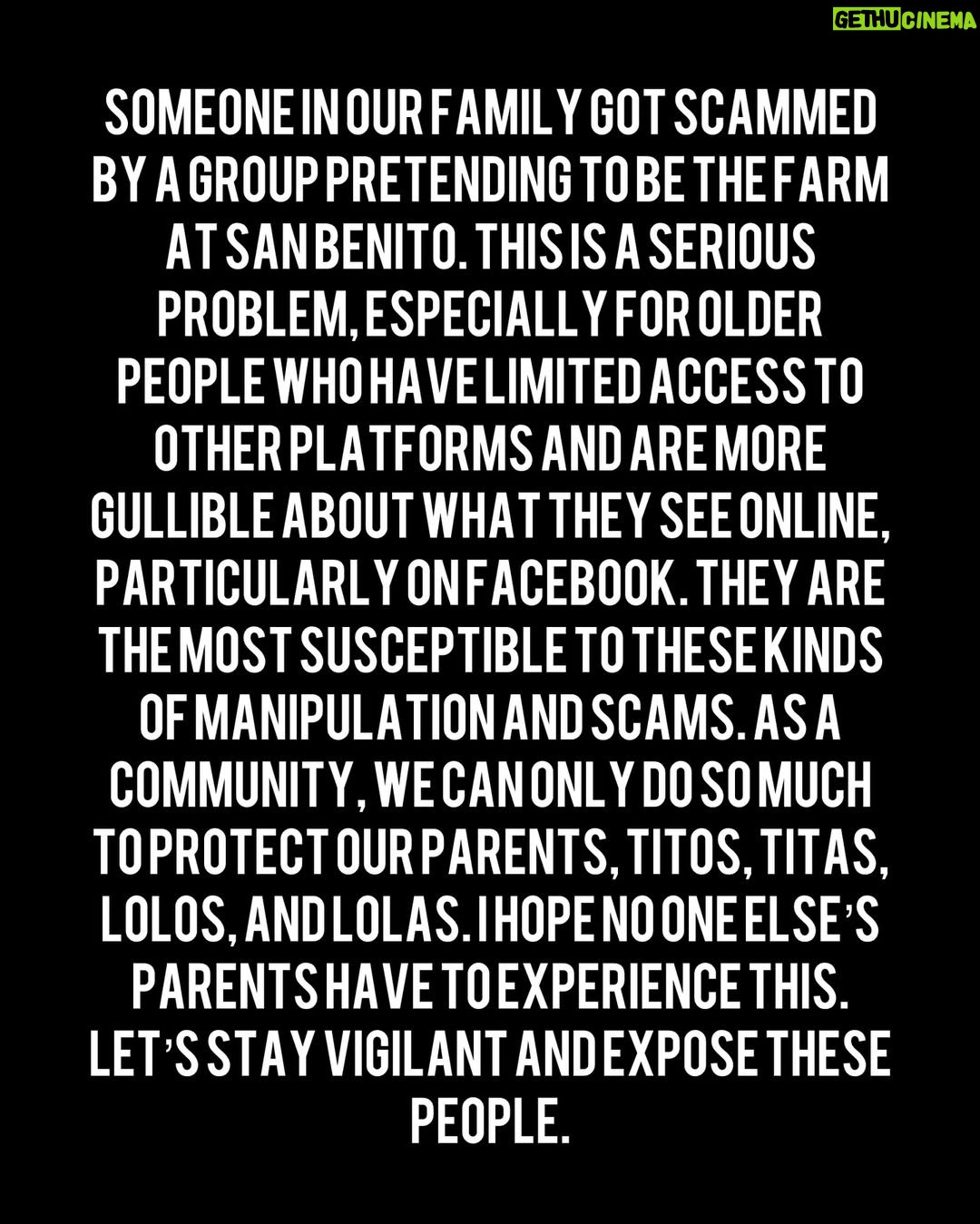 Louise delos Reyes - 0.9K Likes - Please stay vigilant. Scammers are now pretending to be trusted establishments online, and our elders are often the most vulnerable. Let’s protect our families and spread awareness.