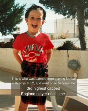 Lucy Bronze Instagram - She had no idea. Dream big. 
Happy International Women’s Day 💛