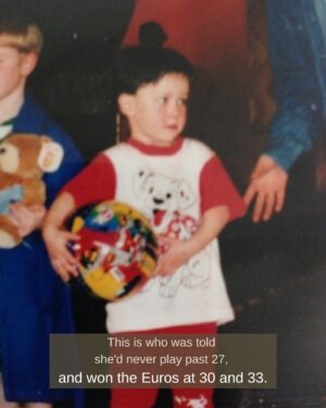 Lucy Bronze Instagram - She had no idea. Dream big. 
Happy International Women’s Day 💛