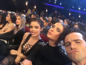 Lucy Hale Instagram - The year was 2016. Fifth Harmony sang one of my favorite songs of the year. I was entering my Saturn return 🥲 The year we wrapped up almost a decade of PLL. When our sweet Lula was born. Also the year I got emoji tattoos stuck on my eyelids at a shoot and it is, no lie, a core panic memory of mine. And most importantly, the year I found my soul dog, Elvy. Soo much has changed but DAMN I appreciate all these memories & people so much.