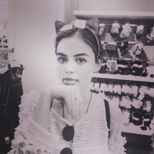 Lucy Hale Instagram - The year was 2016. Fifth Harmony sang one of my favorite songs of the year. I was entering my Saturn return 🥲 The year we wrapped up almost a decade of PLL. When our sweet Lula was born. Also the year I got emoji tattoos stuck on my eyelids at a shoot and it is, no lie, a core panic memory of mine. And most importantly, the year I found my soul dog, Elvy. Soo much has changed but DAMN I appreciate all these memories & people so much.