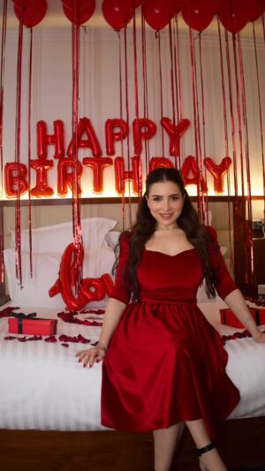 Mai Ezz ElDein Instagram - 🎁🎊🥰🎂
That you my love for everything & thank you for being you ❤️. @ahmed_taymour_khalel 
.
.
#styledby @khemissi_imen 
#makeupby @nohaezzzeldin 
#hairby @bliss_by_mostafa 
#dressby @monagoudacouture 
.cake&desserts by @evokebyrawiabaroudy 
.planning&decorations by @evokeforevents 
.photography @a.henryjr
Location : @steigenbergerpyramids
