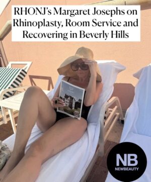 Margaret Josephs Instagram - No one wants a droopy tip… some might call it a rhinoplasty I call it a “nasal rejuvenation”’😜 as I got older my tip started to droop as I smiled and I was really unhappy about it. When I was younger I never disliked my nose and could never imagine doing a nose job but with age the cartilage in my nose didn’t support my tip and it emphasized a slight bump in my nose also. Every photo of me I really noticed it and it bothered me. I went to @drgarymotykie for a slight tweak and now my nose fits my face so perfectly and no one can quite put their finger on why… not even my family members! I am a huge advocate for doing what makes YOU happy and feel your best. Thank you Dr Motykie for this subtle upgrade, it made such a huge difference to me 🙌🏼 Read the full article in @newbeauty and see photos of me scaring small children around the @bevhillshotel pool - best place to recover EVER
Thank you @tatianabido for this fab piece! 
Ps I also has fat transfer and stem cells on my face so as you swipe you’ll see the swelling, don’t freak out it 😂 it was to restore volume in the face too