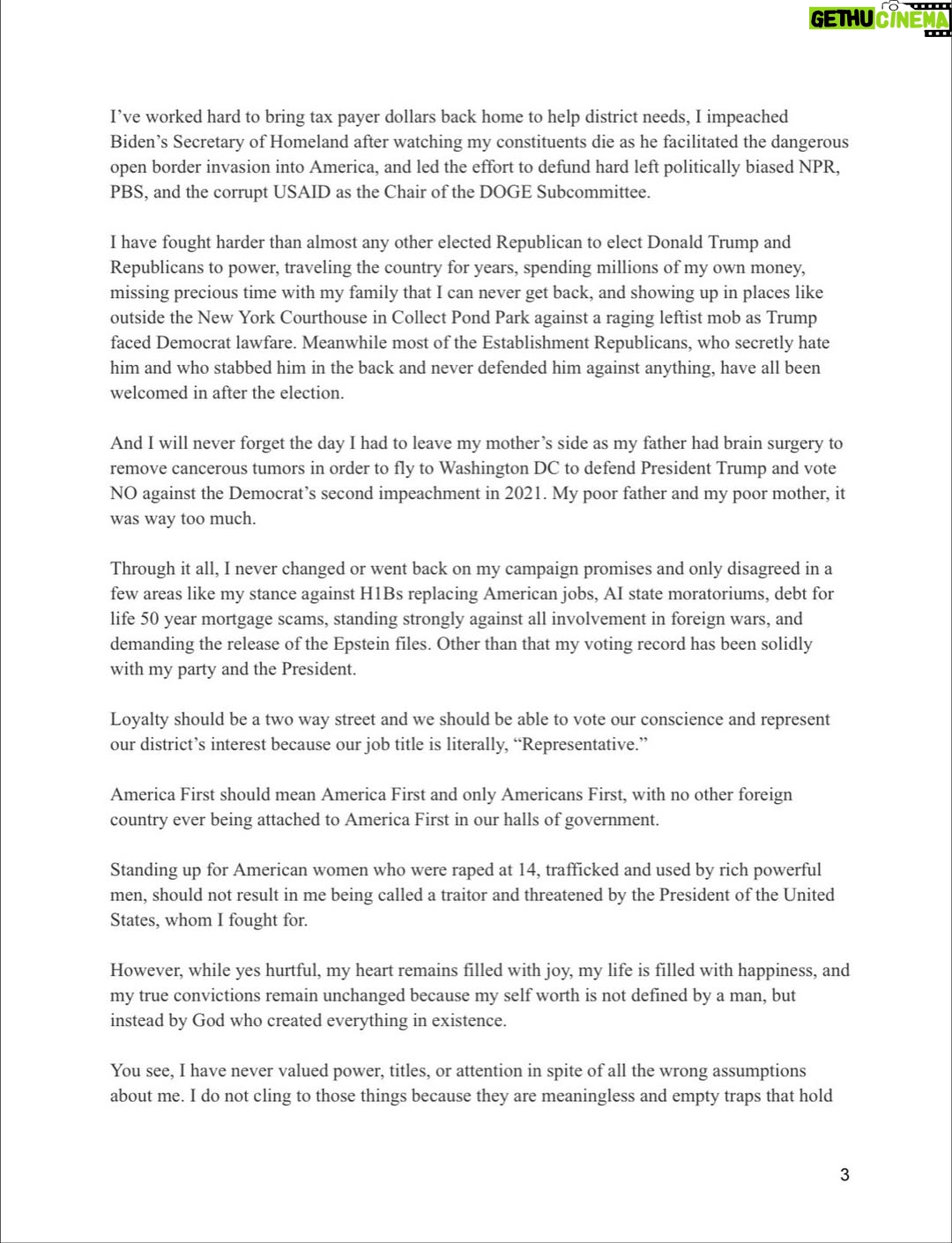 Marjorie Taylor Greene - 17.8K Likes - My message to Georgia’s 14th district and America.
Thank you. 🇺🇸
