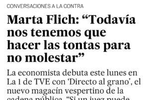 Marta Flich Instagram - Gracias @martinbianchi_tasso por tu tiempo y por esta charla🥰.

📸 Pablo Monge 
@el_pais 

La entrevista aquí 👇🏻 

https://elpais.com/television/2025-09-13/marta-flich-todavia-nos-tenemos-que-hacer-las-tontas-para-no-molestar.html