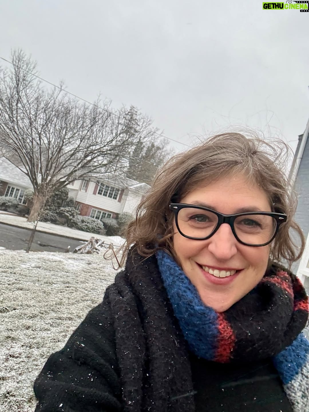 Mayim Bialik - 177.7K Likes - I’ve been stranded all week in one of my favorite places in NY. It’s definitely not as much fun when you can’t go anywhere, but it sure is beautiful. Thank you to all of the essential workers and everyone at the airport for helping us all get to where we need to go. Stay safe, everyone.