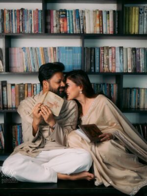 Mehazabien Chowdhury Instagram - We grew up together.
We fought the world together.
14 years later, 1 year married
and I’d still choose you in every lifetime.

Captured by @umer.aiman.khan | @reminiscence_photography
Makeover by @zahidkhanbridalmakeover 
Wearing @guzel_bd | @anzara.official 
Location @boithok.cafe