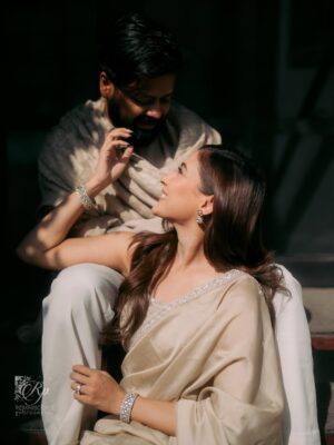 Mehazabien Chowdhury Instagram - We grew up together.
We fought the world together.
14 years later, 1 year married
and I’d still choose you in every lifetime.

Captured by @umer.aiman.khan | @reminiscence_photography
Makeover by @zahidkhanbridalmakeover 
Wearing @guzel_bd | @anzara.official 
Location @boithok.cafe