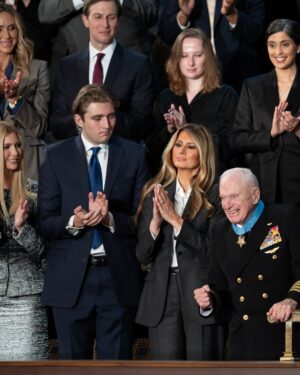 Melania Trump Instagram - First Lady Melania Trump presents the Congressional Medal of Honor to World War II Navy pilot Capt. Royce Williams at the 2026 State of the Union | February 24, 2026