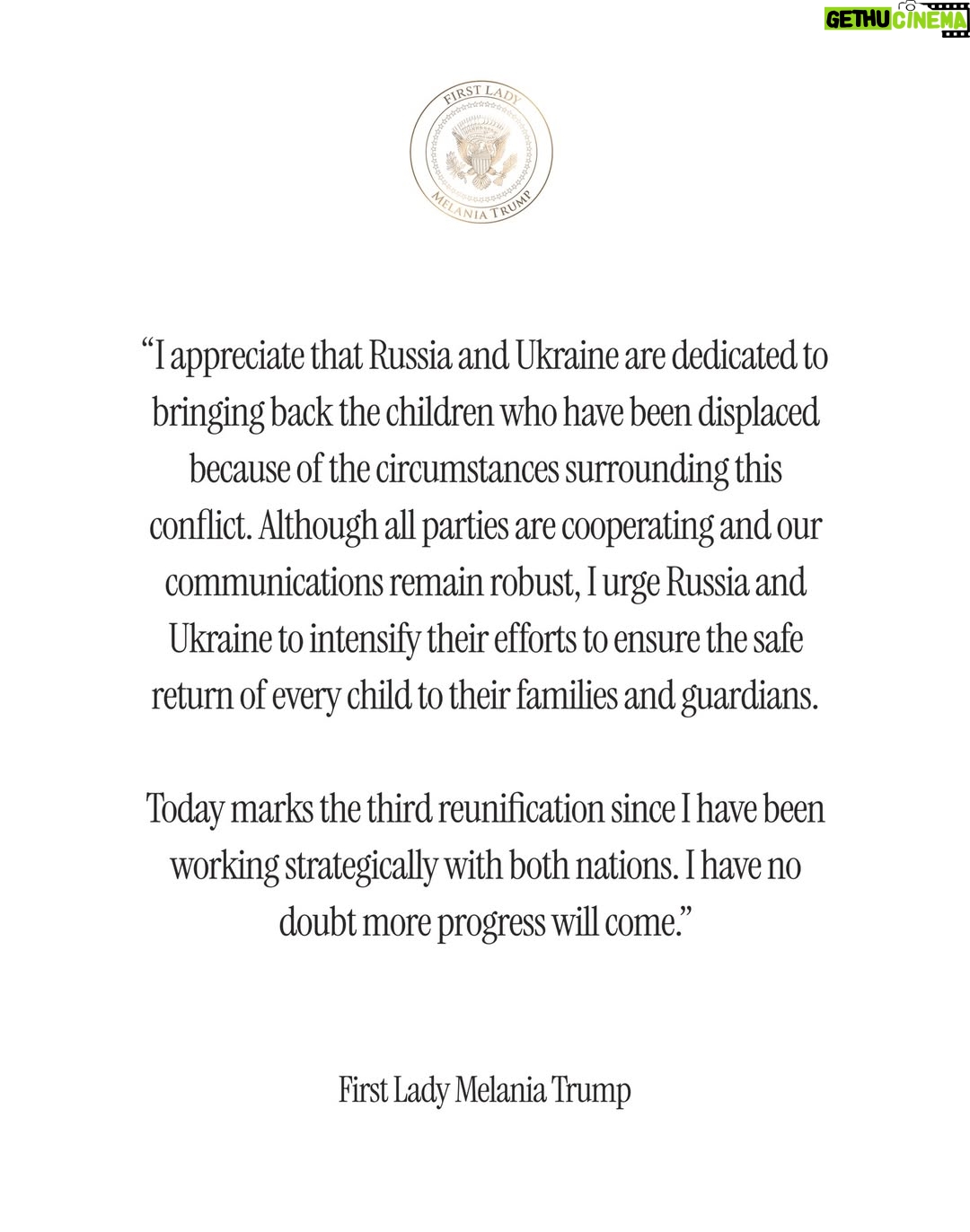Melania Trump - 93.4K Likes - “Today marks the third reunification since I have been working strategically with both nations. I have no doubt more progress will come.” 

First Lady Melania Trump