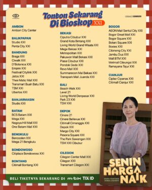 Meriam Bellina Instagram - Film 𝐒𝐄𝐍𝐈𝐍 𝐇𝐀𝐑𝐆𝐀 𝐍𝐀𝐈𝐊 𝗧𝗔𝗬𝗔𝗡𝗚 𝗦𝗘𝗥𝗘𝗡𝗧𝗔𝗞 𝗛𝗔𝗥𝗜 𝗜𝗡𝗜 di seluruh Bioskop Indonesia 🫶🏼💚

Yuk, segera cek 𝘭𝘪𝘴𝘵 Bioskop kesayangan kamu buat nonton bareng seluruh anggota keluarga karena 𝐒𝐄𝐍𝐈𝐍 𝐇𝐀𝐑𝐆𝐀 𝐍𝐀𝐈𝐊 untuk 𝘀𝗲𝗺𝘂𝗮 𝘂𝗺𝘂𝗿.

Ajak satu keluarga besar seru-seruan nonton film 𝐒𝐄𝐍𝐈𝐍 𝐇𝐀𝐑𝐆𝐀 𝐍𝐀𝐈𝐊, SEDANG TAYANG di Bioskop. BELI TIKETNYA SEKARANG dan dapatkan promo Beli 1 Gratis 1 Tiket di aplikasi M-Tix, CGV, CINEPOLIS, dan TIX ID 🏠

@filmseninharganaik
#SeninHargaNaik #FilmSeninHargaNaik
#FilmLebaran