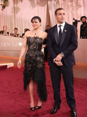 Michelle Rodriguez Instagram - @goldenglobes 2026 Congratulations to all the winners ! In @oscardelarenta @pasqualebruni #GoldenGlobes