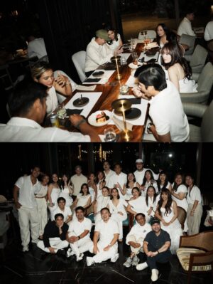 Mika Dela Cruz Instagram - POV: Your management chooses “cloud dancer” as the theme for your Christmas Dinner so you literally show up soft like a cloud ☁️❄️😉🎄❤️ @crownartistmgmt 

Thank you fam for such an amazing night! This group is a blessing because it’s made up of humble & kindhearted people 🥹 To many more milestones fun journeys to go on TOGETHER ✨🪩🥂

#CrownArtist
#CAMChristmas2025 

@luisruizzzz 
@taupedining