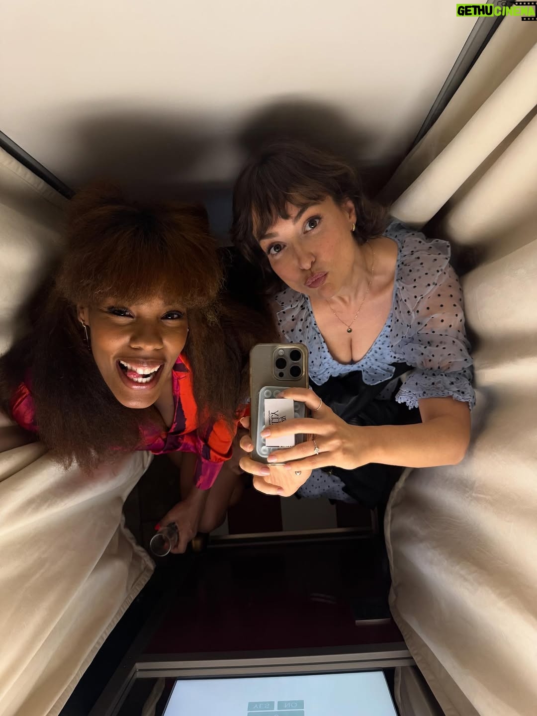 Milana Vayntrub - 67.6K Likes - Everybody who complimented my dress and/or bangs lied. I see that now. 

But I did love this movie. Check out Jay Kelly on Netflix!