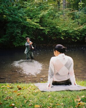 Minnie Mills Instagram - a fall frolic upstate with @thombrowne 🍂

styling: @sarahslutsky
