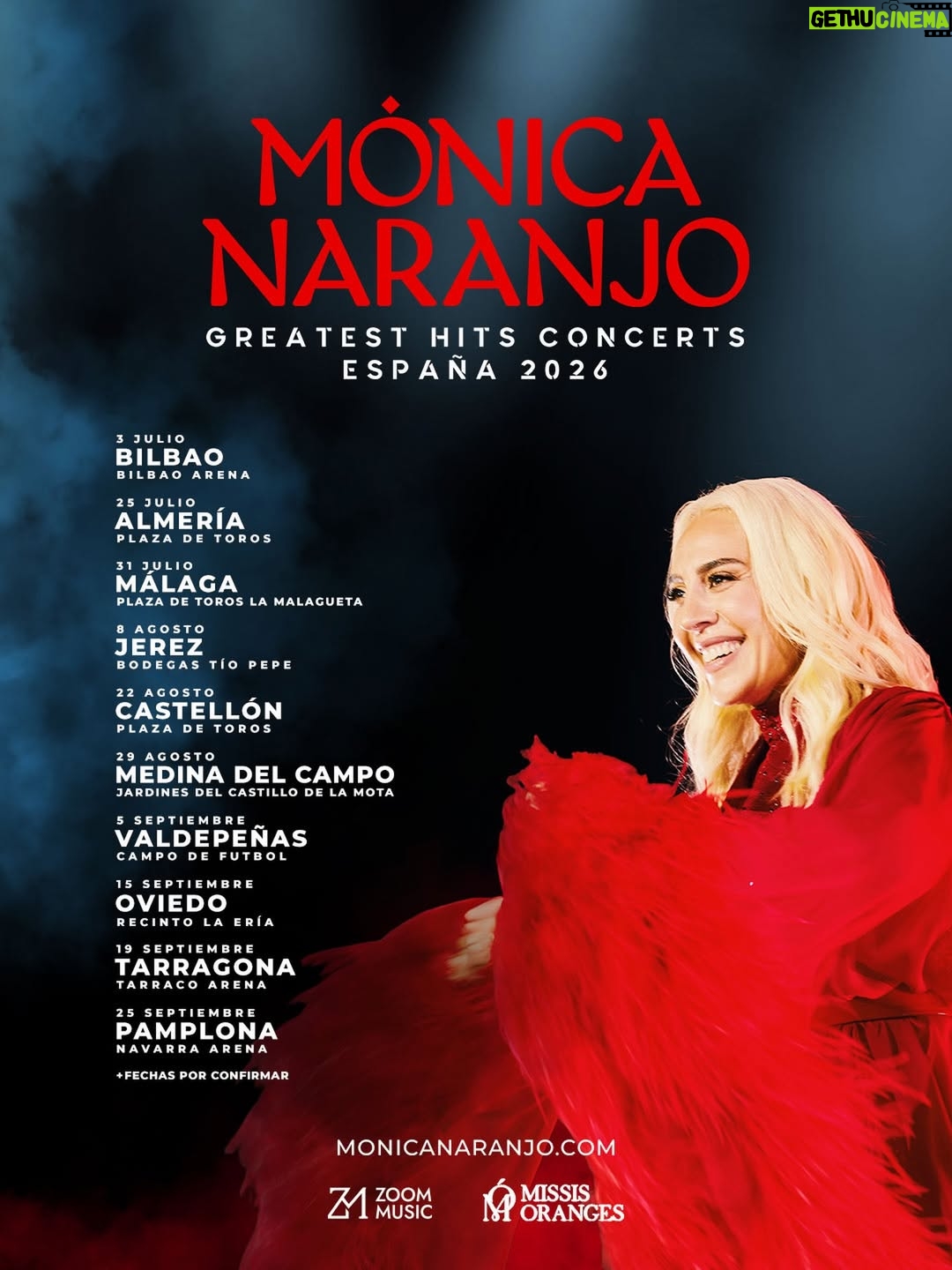 Mónica Naranjo - 1.9K Likes - ¡¡Seguimos sumando momentos!! 🥳🥳🥳

¡¿Dónde nos vemos!? 😍😍😍

Entradas ya a la venta en monicanaranjo.com