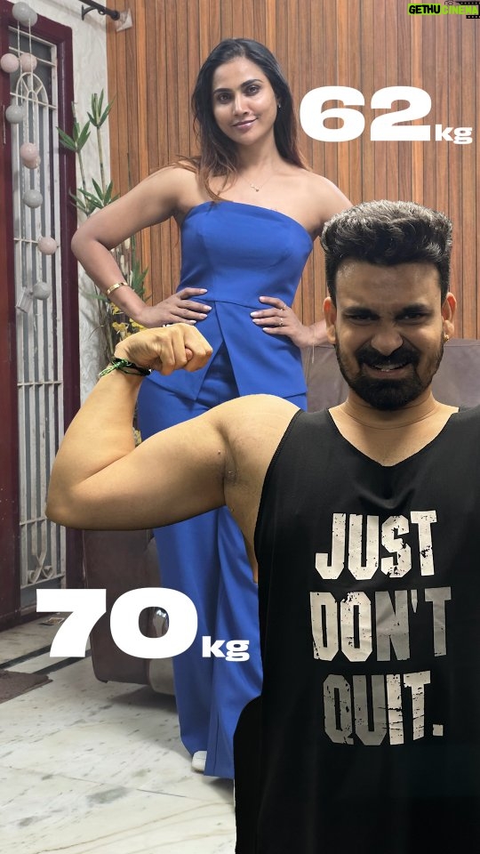Myna Nandhini - 202.6K Likes - Our transformation hardwork of 5months. This is how we stay fit healthy and strong.#mynanandhini #love #yogi #fitness #stayhealthy
Edit - @heavensadhish