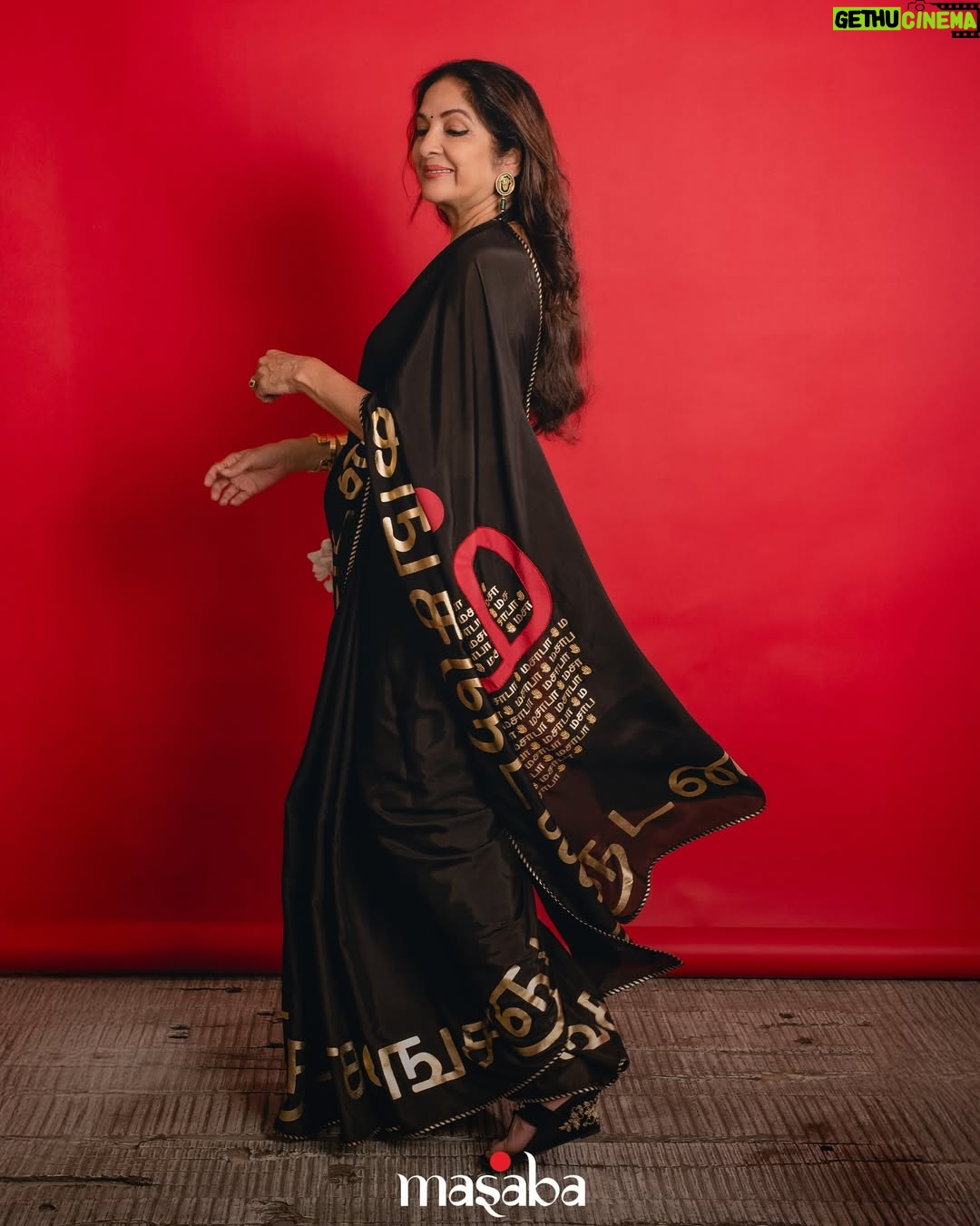 Neena Gupta - 11.5K Likes - @neena_gupta in House of Masaba sarees.

To each, her own. 
Because the most powerful thing a woman can be is exactly who she is.