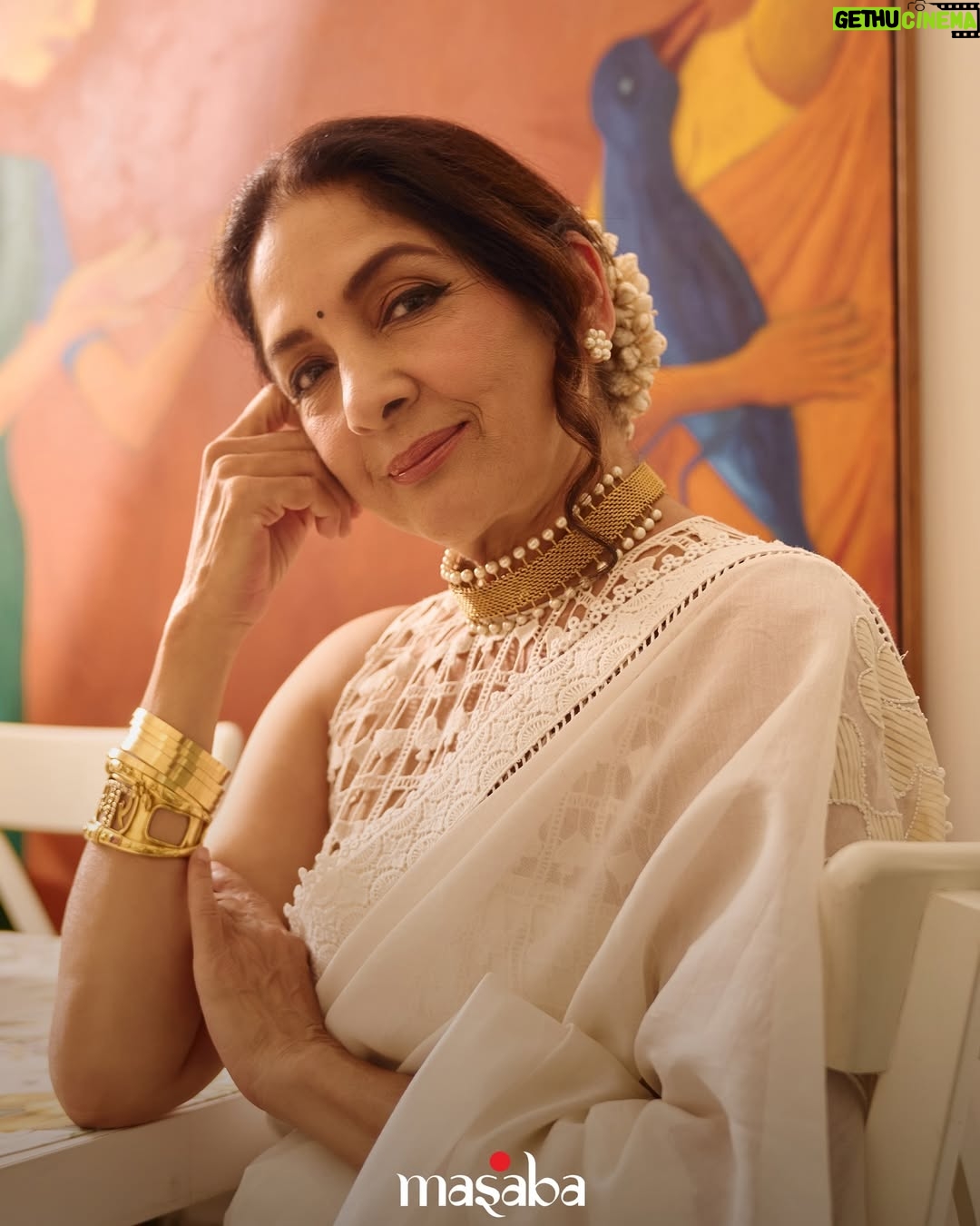 Neena Gupta - 11.5K Likes - @neena_gupta in House of Masaba sarees.

To each, her own. 
Because the most powerful thing a woman can be is exactly who she is.