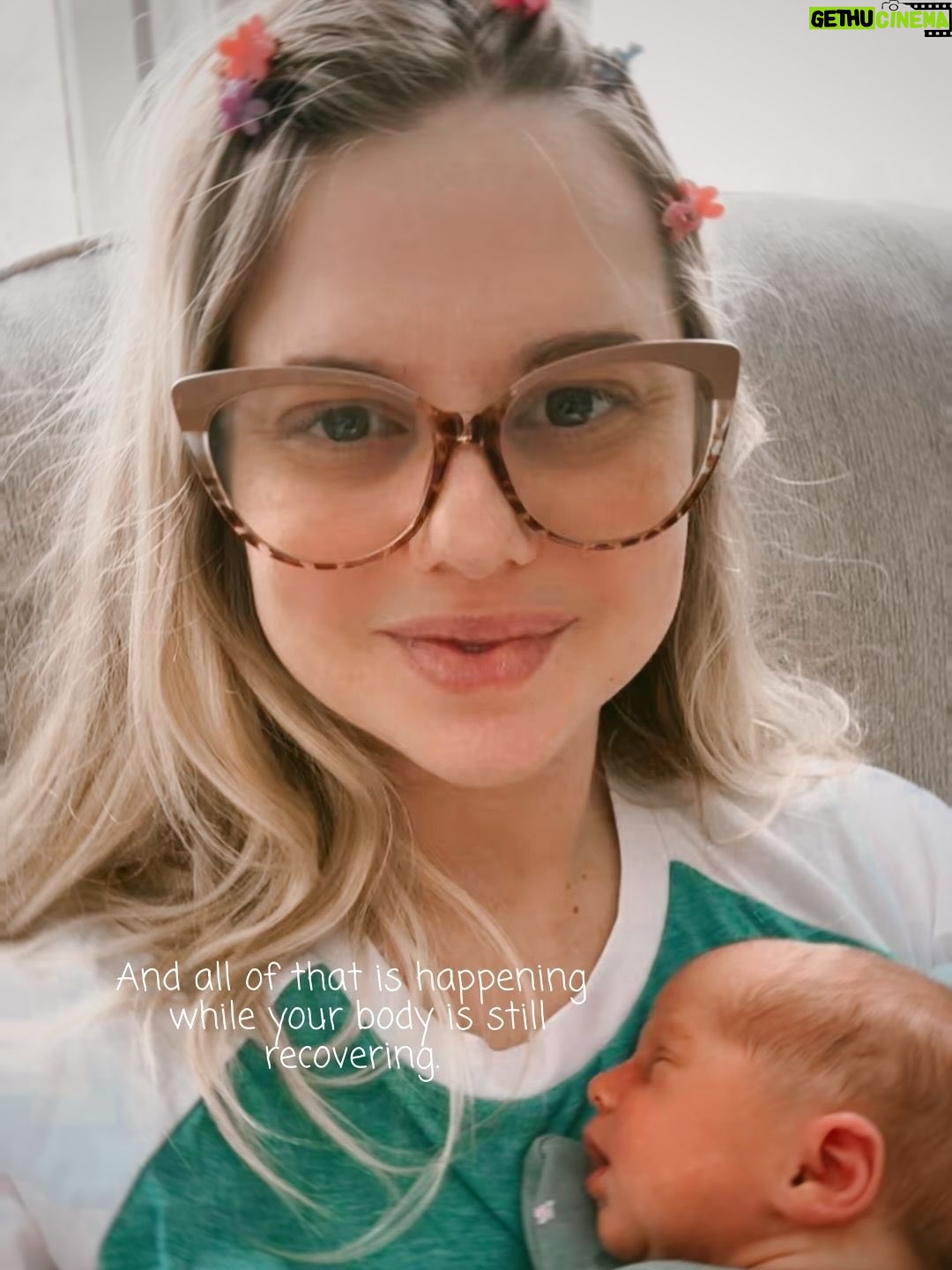 Nicole Franzel - 24.1K Likes - My postpartum journey this time around is a bit more difficult. My c-section incision is much larger & more painful, and my breastfeeding journey is more tiring with two. I’m falling short, like super short, in the expectations I have for myself. My body has never looked so foreign to me. I wake up drenched in night sweats for every feeding through the night. I am riddled with fear of something happening to my babies. I want to keep my strong bond with Arrow and make sure he still feels so special. There is a lot to postpartum and every postpartum experience is different. Postpartum healthcare should be a priority. We should take care of mothers when they are most vulnerable.