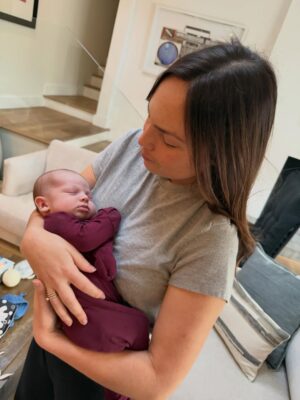 Nina Dobrev Instagram - my new buddy just dropped 🥹🤍 welcome to the world, Bo Bruno. Congrats @nobread & @benbrunotraining. He is perfect and already so loved. I can’t wait to corrupt him. #CoolAuntieNeens