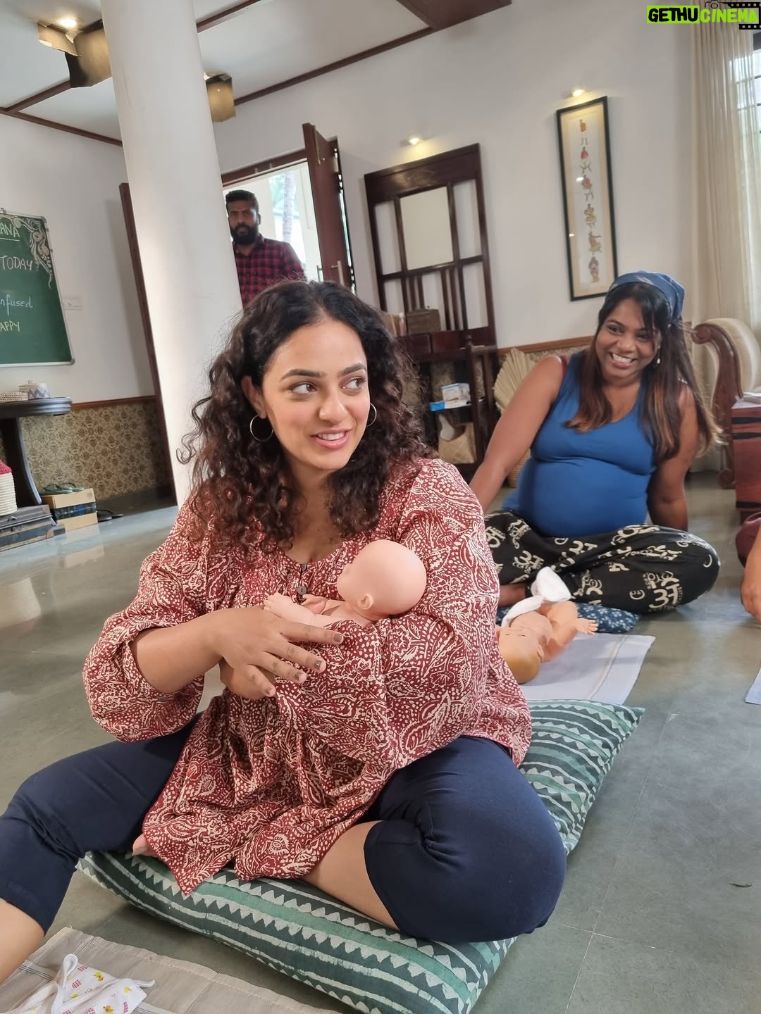 Nithya Menen - 384.5K Likes - Some behind the scenes stuff I had from the shoot. Miss the crazy group - the girls all crammed into one room , which also doubled as the costume room . The boys so afraid to enter that room always :D ‘My’ spot on the couch - which no one sat on ever 🤍:) The early early mornings - driving to location with @sayanoraphilip on most days before the sunrise…. Music on sets always.  But most importantly ,no make up no assistants.. Just a happy bunch , having a lot of fun together.
@wonderwomenfilm @anjalimenonfilms @simply.nadiya @par_vathy @padmapriya_off @sayanoraphilip @archana_padmini @amrutasubhash @_its_me_caroline