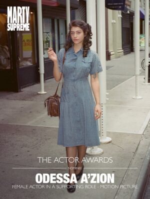 Odessa A'zion Instagram - I’m an @actorawards nominee!!! 
WHAT THE HECK?! To be recognized by my PEERS! People I look up to, that I admire and that inspire me!! It means everything to me it’s the BIGGEST HONOR! THANK YOU GUYS!! I’m so insanely grateful to Josh and the whole Marty Supreme Family. 🧡🧡🧡 unbelievable.