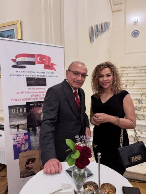 Olfat Omar Instagram - I was delighted to meet my friends and a constellation of stars at yesterday's reception hosted by the Turkish Embassy at the residence of the Turkish Ambassador, Mr. Salih Mutlu Şen. Thank you, Your Excellency, for the invitation. @salehmutasim