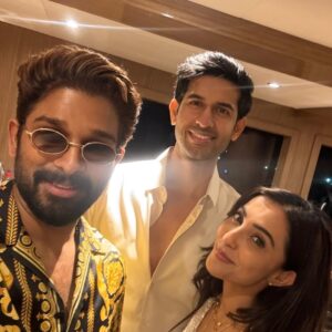 Parvatii Nair Instagram - Such beautiful, positive energy at the pre-wedding bash ✨ Seeing how perfectly matched and genuinely cute the couple is was such a joy. Watching @allusirish so happy truly made the night special — a great friend who has always stayed real, and a friendship of over a decade that quietly feels like family. Moments like these remind you how rare that is. Wishing them a lifetime of joy, love, and togetherness.

🧿