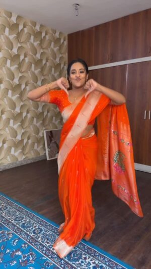 Priyanka Shivanna Instagram - 🧡
.
.
#trendingreels #instadaily #viralreels #traditional #dance