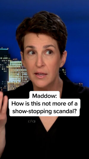 Rachel Maddow Instagram - It doesn't take a lot of work to see the connection between the personal financial interests of Donald Trump's son-in-law, Jared, and the national interests of Saudi Arabia. So, Rachel Maddow asks, why isn't that more of a scandal as we're all wondering why the U.S. attacked Iran?