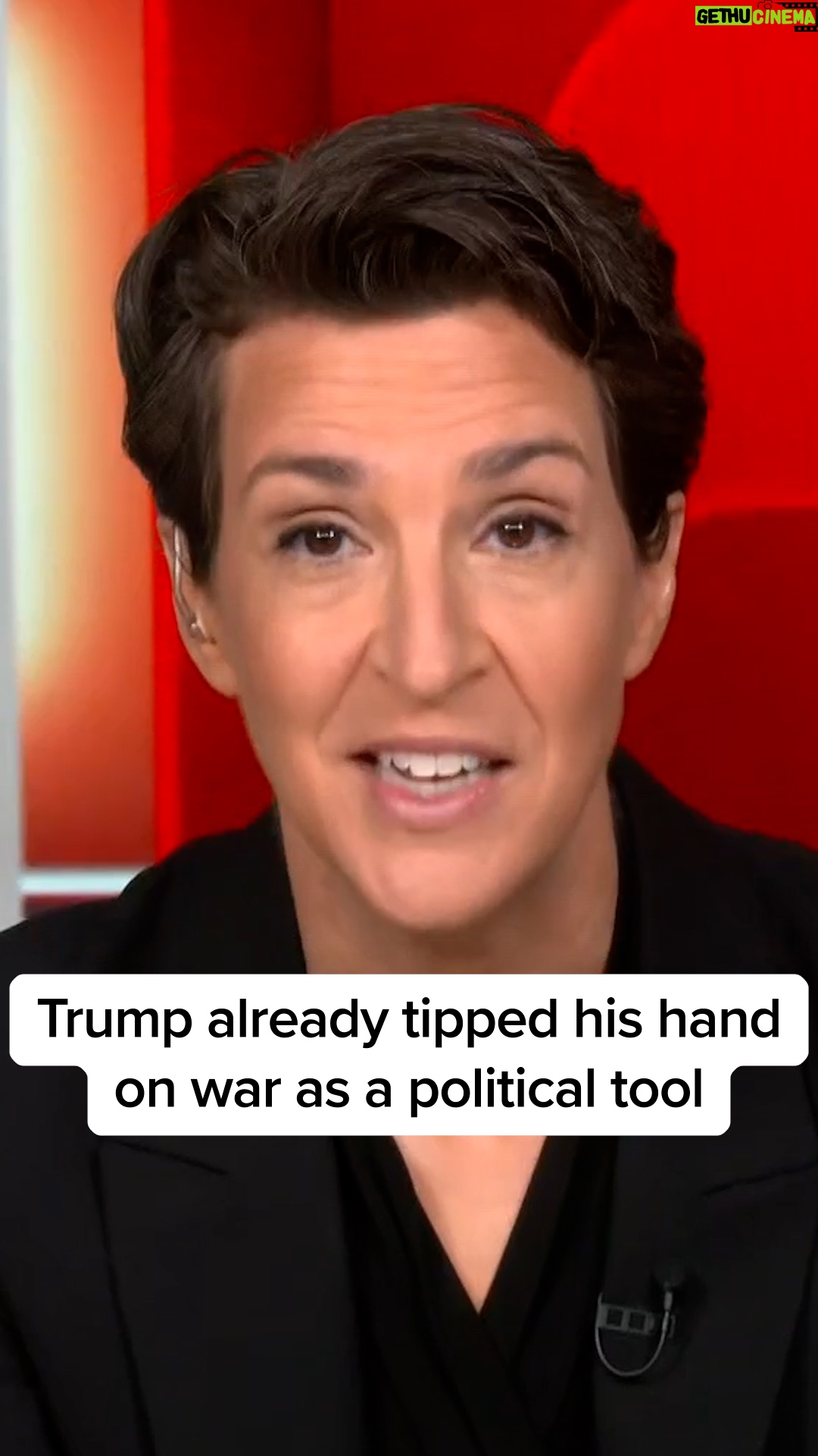 Rachel Maddow - 45K Likes - Maddow: We already know what Donald Trump thinks about using a war with Iran for a domestic political boost.