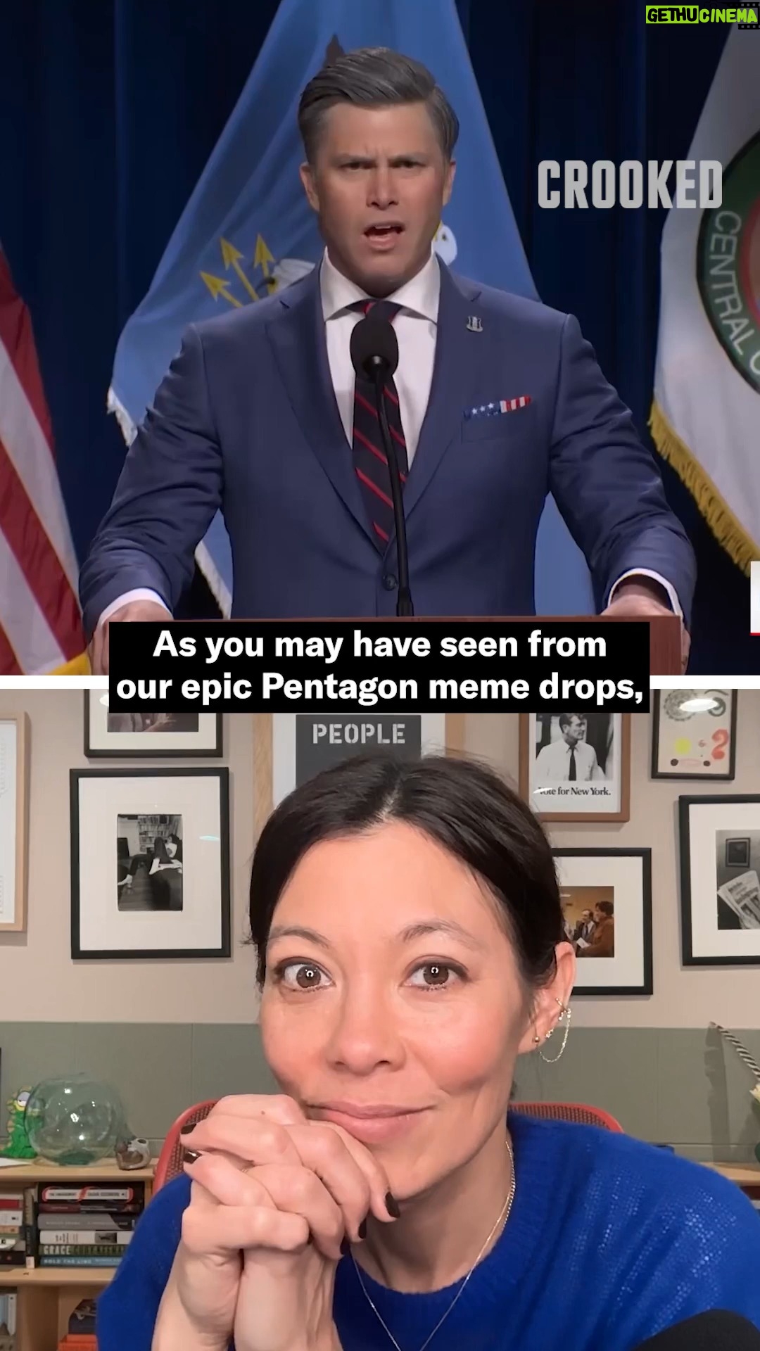 Rachel Maddow - 30.4K Likes - Pete Hegseth still hasn't figured out you're not supposed to blow your nose with the American flag, and we think that's beautiful.

#runawaycountry #crookedmedia #petehegseth #SNL