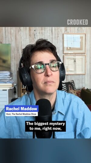 Rachel Maddow Instagram - Rachel Maddow thinks Trump should give better advice to oil tankers than "get some guts."

#runawaycountry #crookedmedia #trump #iran