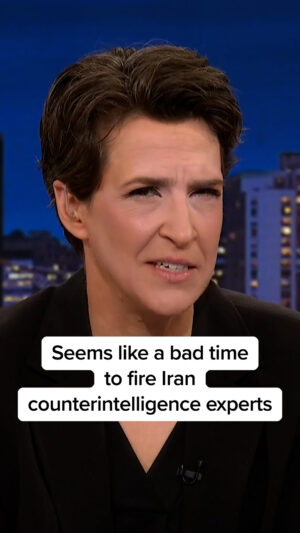 Rachel Maddow Instagram - Rachel Maddow shares MS NOW reporting on FBI Director Kash Patel firing elite counterintelligence agents with expertise in Iran just when it seems that expertise would be most important. You might wonder what it was about these agents that put their jobs on the chopping block? As MS NOW's Carol Leonnig explains in her report, this was "the team of FBI agents who investigated Trump’s hoarding of top-secret records at his Mar-a-Lago club."