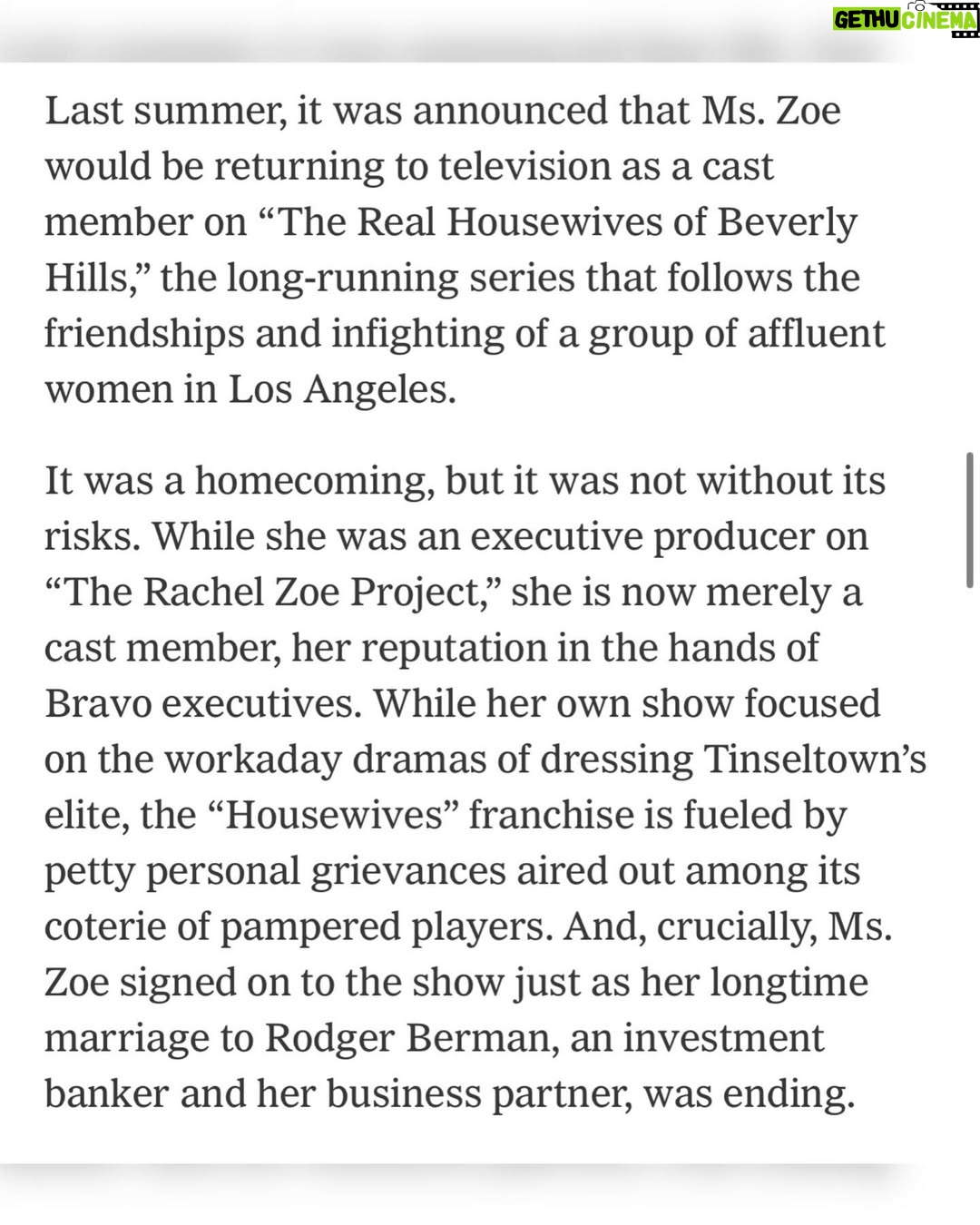 Rachel Zoe - 9.2K Likes - Thank you so very much @nytimes and Max @isuredontknow for sharing a little bit of my journey and @ok__mccausland for capturing this moment. I am so grateful for the support and kindness and also very impressed that you gathered this much story in such a short amount of time spent together amongst the #NYFW chaos, thank you beyond. 🙏🏼

📸 @ok__mccausland