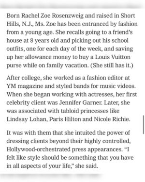 Rachel Zoe Instagram - Thank you so very much @nytimes and Max @isuredontknow for sharing a little bit of my journey and @ok__mccausland for capturing this moment. I am so grateful for the support and kindness and also very impressed that you gathered this much story in such a short amount of time spent together amongst the #NYFW chaos, thank you beyond. 🙏🏼

📸 @ok__mccausland