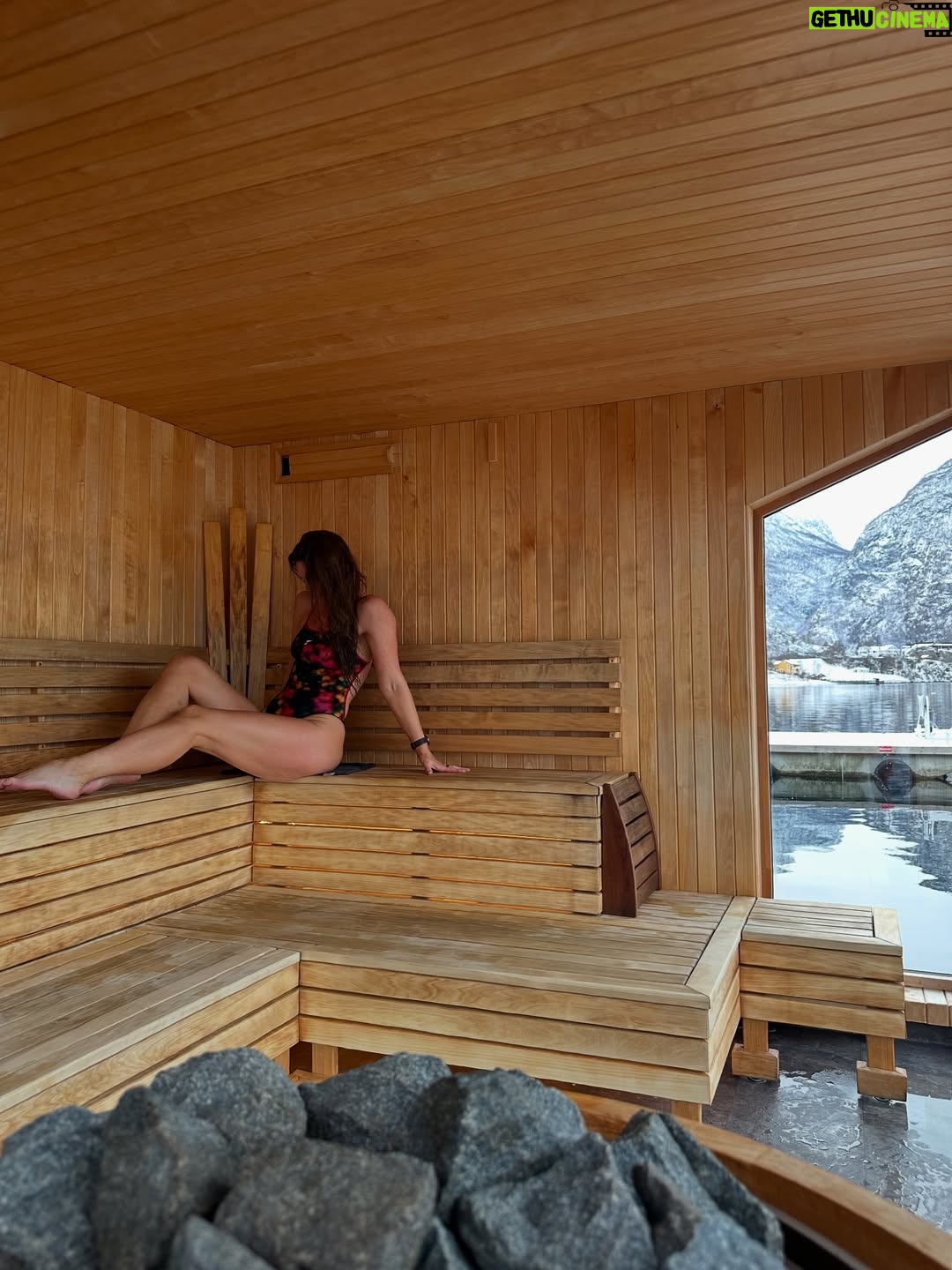 Ragga Ragnars - 23.6K Likes - A breathtaking view from @fjordsauna 🫶🏻 what a day we had! Thank you @fjordsauna #fjordsauna #norway #sauna #openwaterswim #nofilter
