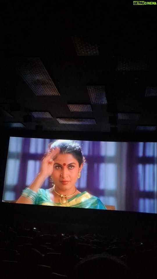 Ramya Krishnan - 232.2K Likes - Finally watched PADAYAPPA in the theater  for first time 😇😆🥰😍