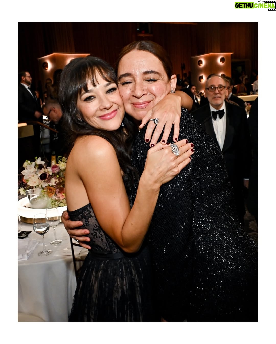 Rashida Jones - 67.8K Likes - @goldenglobes 2026. Nominated, reunited and celebrating friends. I won the night!

Gown: custom @dior
Jewelry: @boucheron 
Styling: @bradgoreski @clarke_johnson 
Hair: @eddie_cook
Makeup: @jamiemakeup
Nails: @miwanails 
Tailoring: @lubastailoring