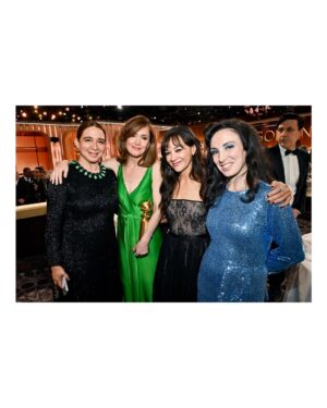 Rashida Jones Instagram - @goldenglobes 2026. Nominated, reunited and celebrating friends. I won the night!

Gown: custom @dior
Jewelry: @boucheron 
Styling: @bradgoreski @clarke_johnson 
Hair: @eddie_cook
Makeup: @jamiemakeup
Nails: @miwanails 
Tailoring: @lubastailoring