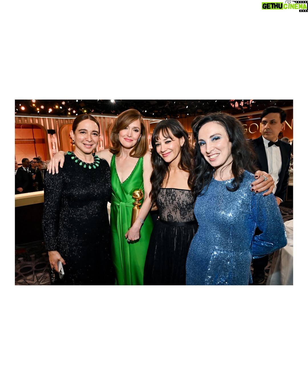 Rashida Jones - 67.8K Likes - @goldenglobes 2026. Nominated, reunited and celebrating friends. I won the night!

Gown: custom @dior
Jewelry: @boucheron 
Styling: @bradgoreski @clarke_johnson 
Hair: @eddie_cook
Makeup: @jamiemakeup
Nails: @miwanails 
Tailoring: @lubastailoring