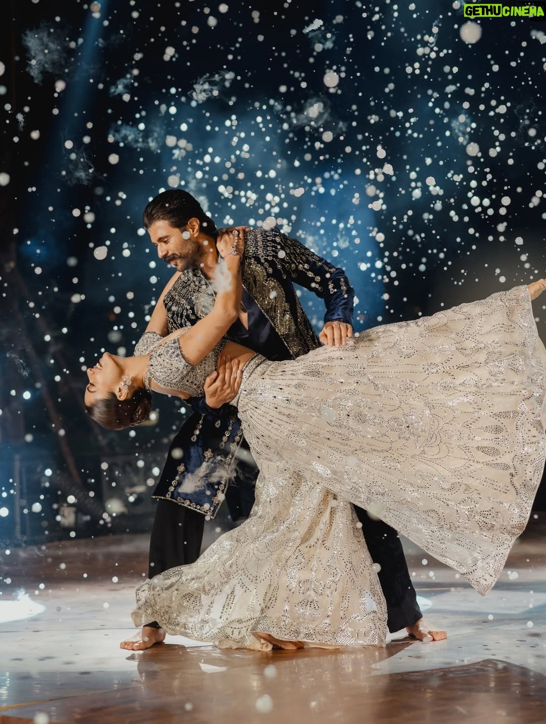 Rashmika Mandanna - 6.7 Million Likes - The night filled with love, tears of joy, laughter, music, singing, glitters and us dancing through the night. ❤️

It was really the most fun night ever!! 

From Vijju and I wanting to surprise each other.. 
to 
family wanting to surprise us.. 
to 
being fully excited and surprised to see our families dance so freely and so so well! ❤️

@falgunishanepeacockindia!! Guys!!!!! The stunning piecesss!! Guys!! Amazing!! It was super heavy but I was still in it all night!!💃🏻💃🏻

24.2.26! 
The night Vijay and I danced as one, surrounded by the love of our families and friends! 🥰❤️