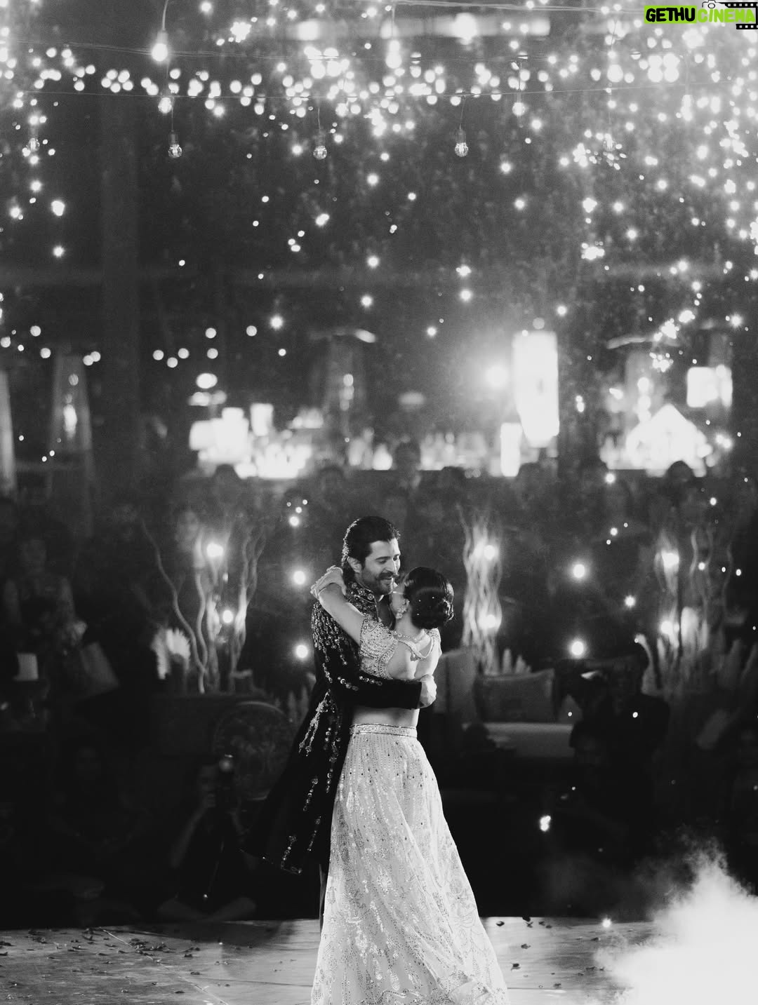 Rashmika Mandanna - 6.7 Million Likes - The night filled with love, tears of joy, laughter, music, singing, glitters and us dancing through the night. ❤️

It was really the most fun night ever!! 

From Vijju and I wanting to surprise each other.. 
to 
family wanting to surprise us.. 
to 
being fully excited and surprised to see our families dance so freely and so so well! ❤️

@falgunishanepeacockindia!! Guys!!!!! The stunning piecesss!! Guys!! Amazing!! It was super heavy but I was still in it all night!!💃🏻💃🏻

24.2.26! 
The night Vijay and I danced as one, surrounded by the love of our families and friends! 🥰❤️