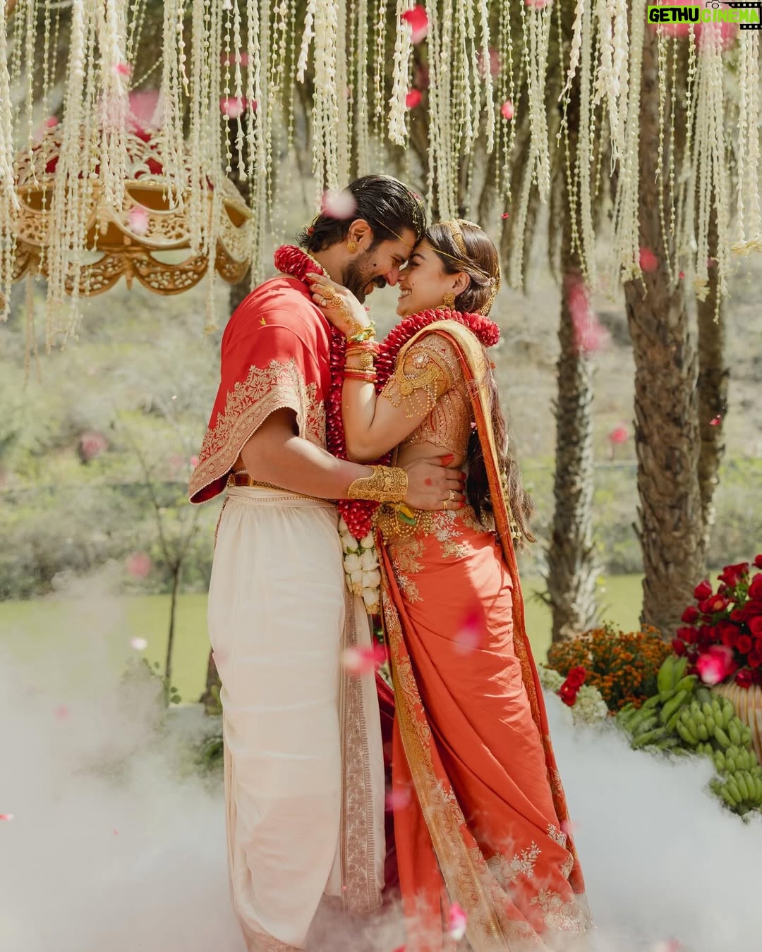 Rashmika Mandanna - 28.4 Million Likes - Hi my loves, 

Introducing to you now “My Husband”! 💘

Mr. Vijay Deverakonda!! ❤️

The man who taught me what true love feels like, 
The man who showed me what being in peace feels like! 🤍
The man who told me everyday that dreaming big was absolutely ok and constantly telling me I was capable of achieving something much more than what I could possibly think I ever could! 🤍

The man who’s never stopped me from dancing like no one’s watching.. 
the man who showed me travelling with friends is the best thing ever, and trust me I could write a book on this man! 🤍

I’ve become the woman I have always dreamt of being, because you made her who she is today! 
I’ve truly been blessed! 🤍

Vijju I am always short of words to describe the feelings I have for you!! I’ve always told you that!! 
But you know suddenly all of my achievements, struggles, happiness, sadness, joy, life - everything just makes a lot more sense now - it is because I have you - witnessing it all.. being the biggest part of it all! ❤️

I am so so so so soooo excited to becoming your wife! to be your wife! To be called your wife!! 💃🏻💃🏻❤️ it’s full party time now!!💃🏻❤️

Let’s have the bestestest life ever together! 
I love you! ❤️
