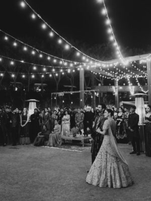 Rashmika Mandanna Instagram - The night filled with love, tears of joy, laughter, music, singing, glitters and us dancing through the night. ❤️

It was really the most fun night ever!! 

From Vijju and I wanting to surprise each other.. 
to 
family wanting to surprise us.. 
to 
being fully excited and surprised to see our families dance so freely and so so well! ❤️

@falgunishanepeacockindia!! Guys!!!!! The stunning piecesss!! Guys!! Amazing!! It was super heavy but I was still in it all night!!💃🏻💃🏻

24.2.26! 
The night Vijay and I danced as one, surrounded by the love of our families and friends! 🥰❤️